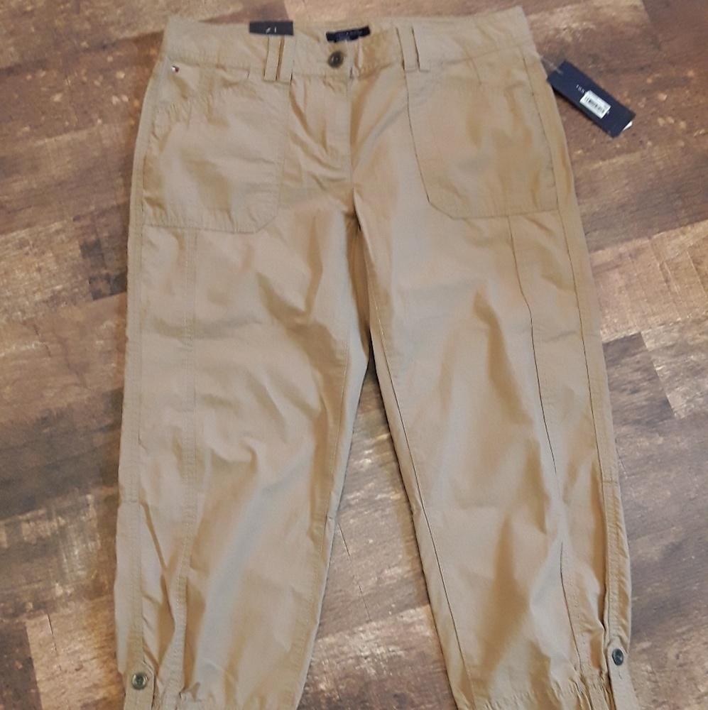 Tommy Hilfiger brown cotton women capris women size 8 New